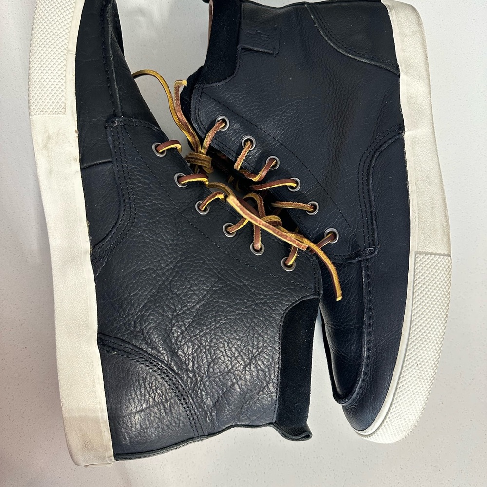 #2743 Polo Ralph Lauren Tedd Black Leather Hi Fashion Sneakers Men's Sz 12D - Picture 5 of 9